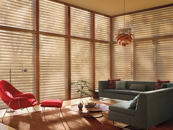 Silhouette® Window Shadings; Fabric: India Silk™  Color: Raja